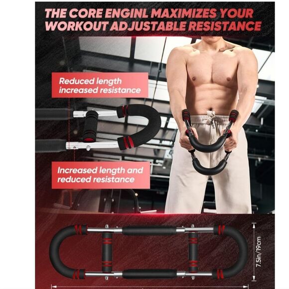 🆕🏋🏽‍♀️Saker Twister Arm Trainer - Blk/Red, 70 - 110 lbs - Picture 6 of 9